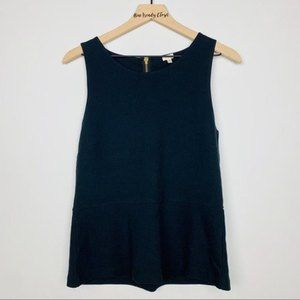 #24 J. Crew Factory | NWT Black Peplum Blouse Size Medium